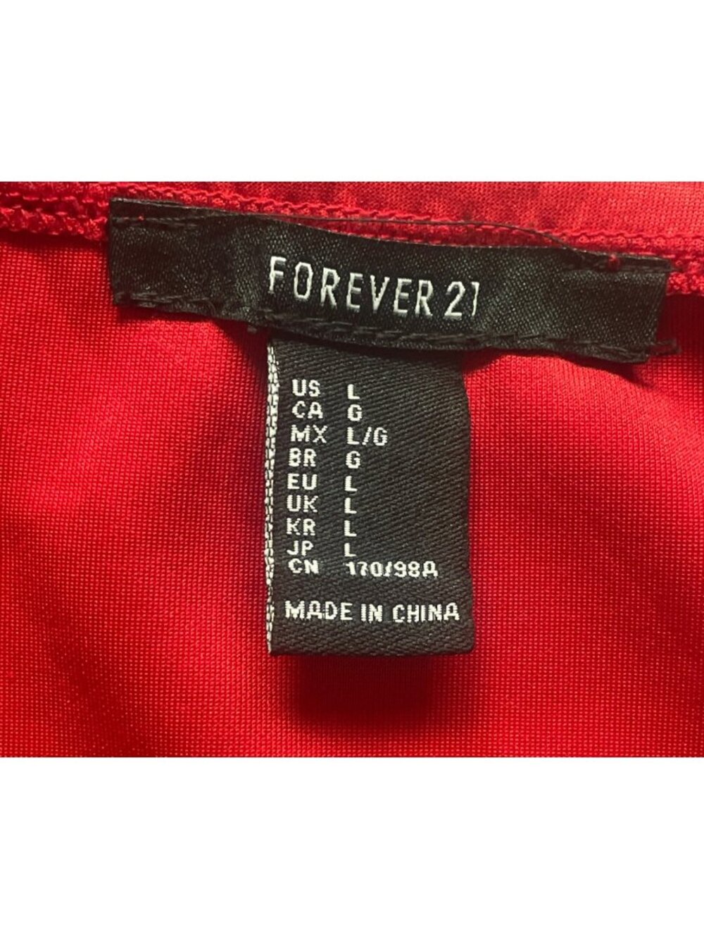 Forever 21 Red Bodycon Mini Dress Adjustable Straps Large Sexy Cocktail - Picture 3 of 3